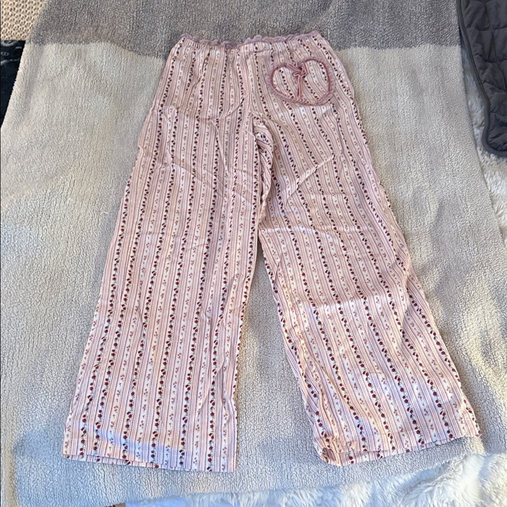Pink Rose Striped Pink Pants